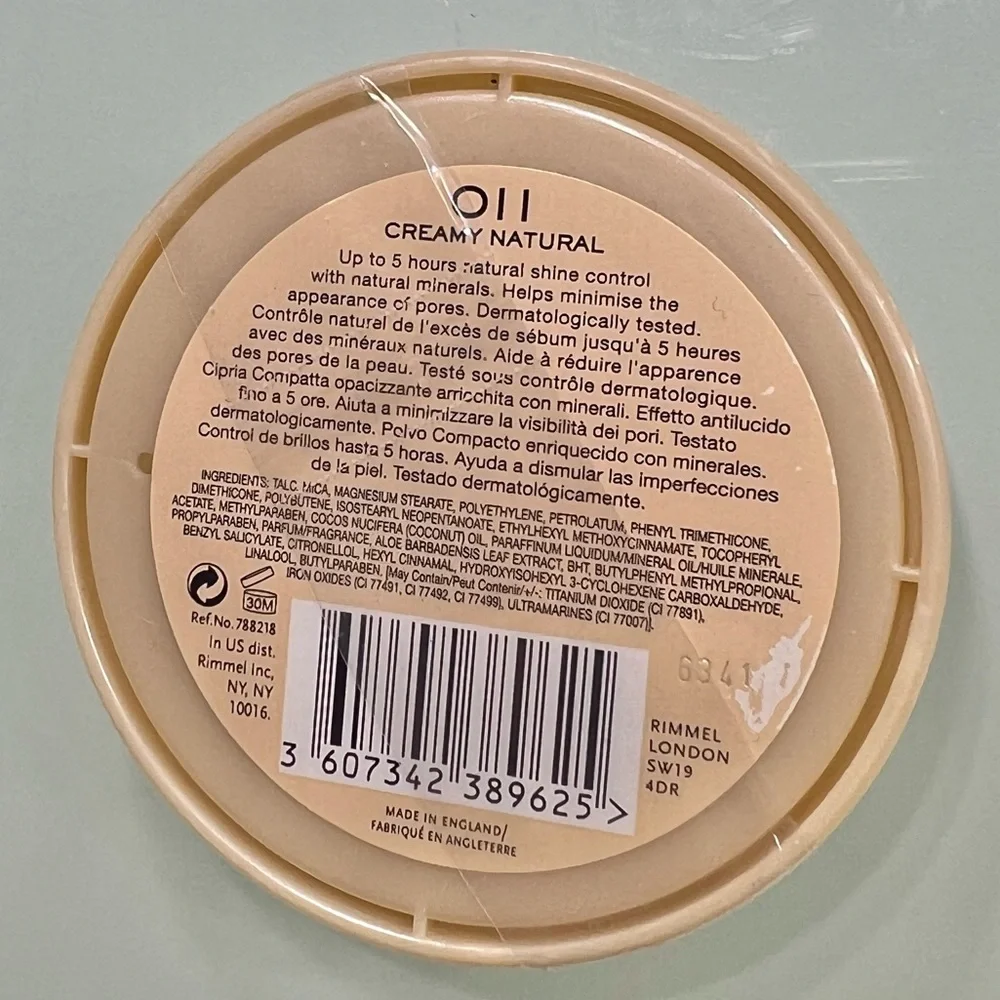 Rimmel London Stay Matte Pressed Powder 011 Creamy Natural